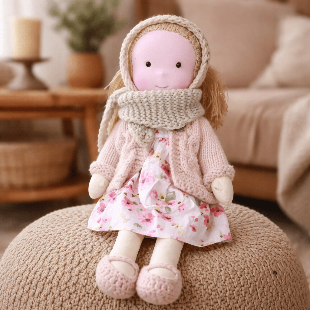 Handmade Waldorf-Inspired Soft Doll for Imaginative Play