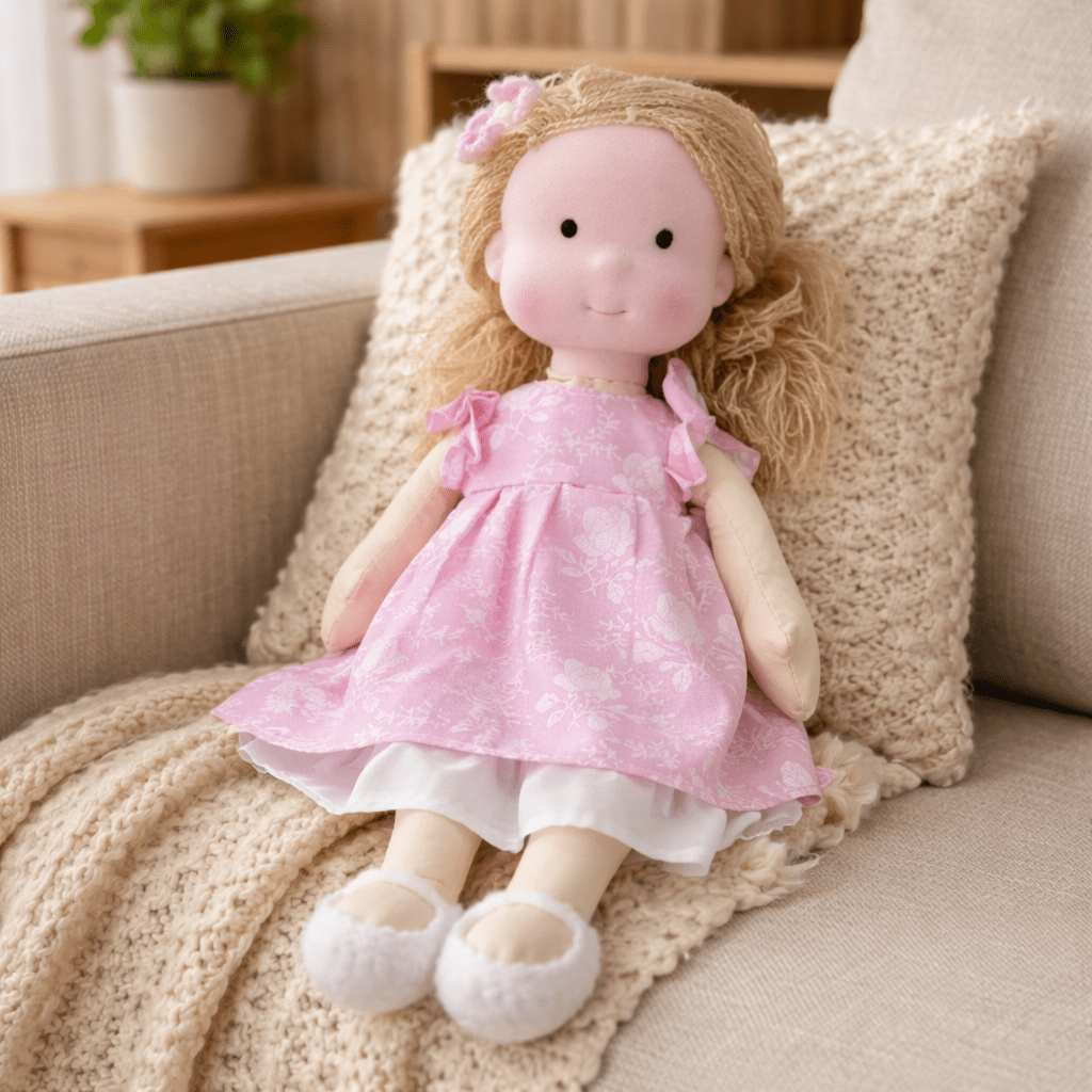 Handmade Waldorf-Inspired Soft Doll for Imaginative Play
