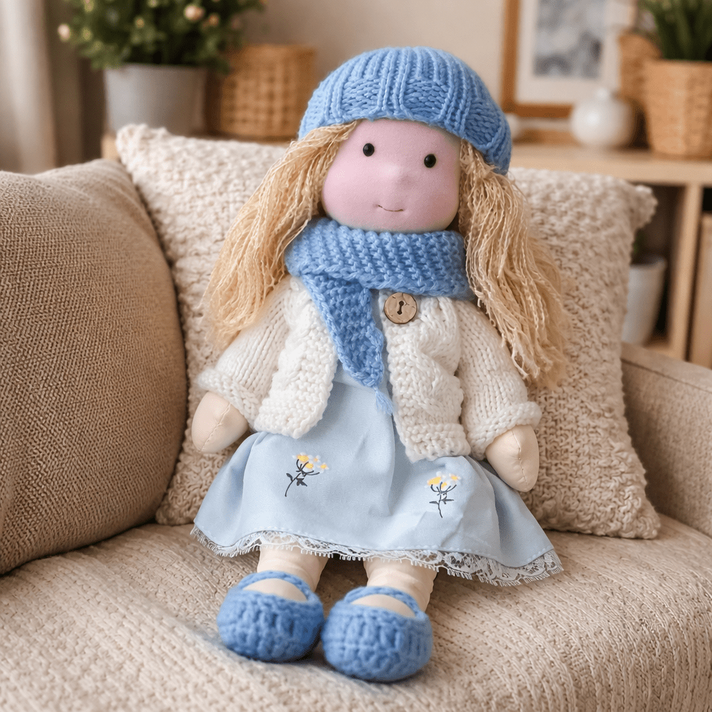 Handmade Waldorf-Inspired Soft Doll for Imaginative Play