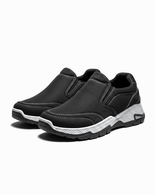 Men's Slip-On Comfort Shoes with Woven Upper and Traction Sole