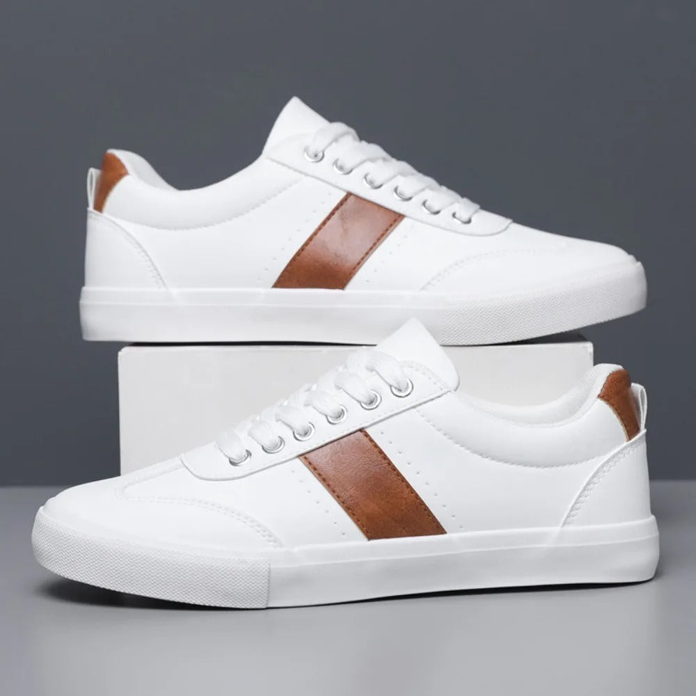 Men's Matte Finish Casual Sneakers in Black or White