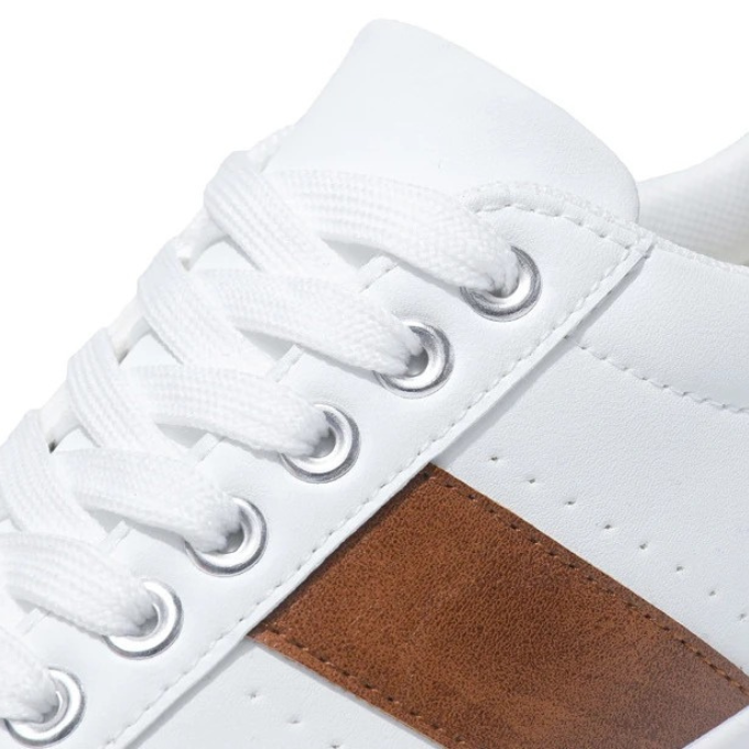 Men's Matte Finish Casual Sneakers in Black or White