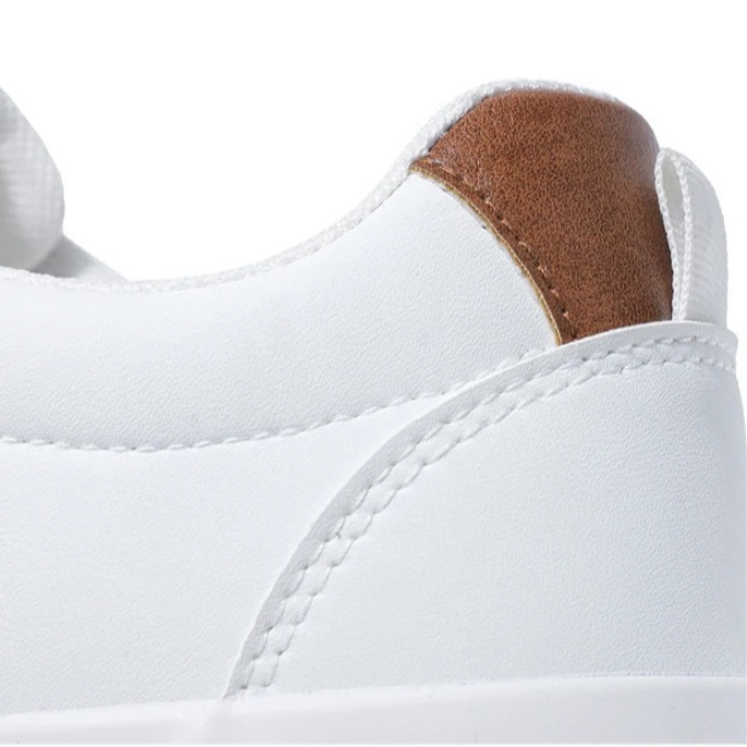 Men's Matte Finish Casual Sneakers in Black or White