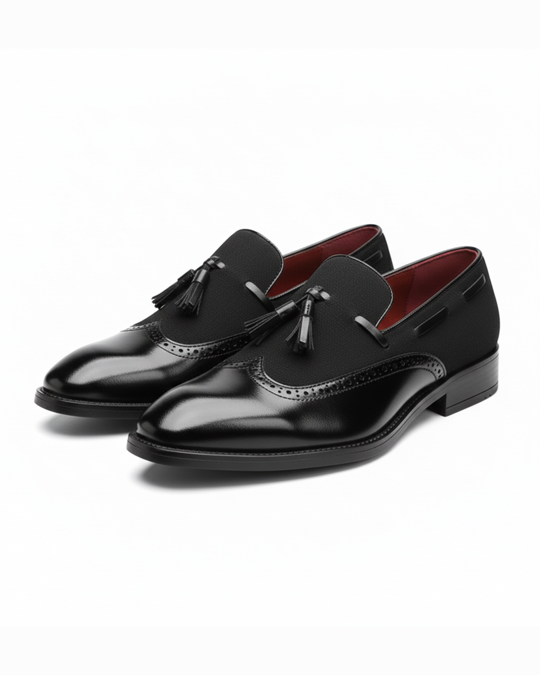 Men's Brogue Tassel Loafers with Rubber Sole