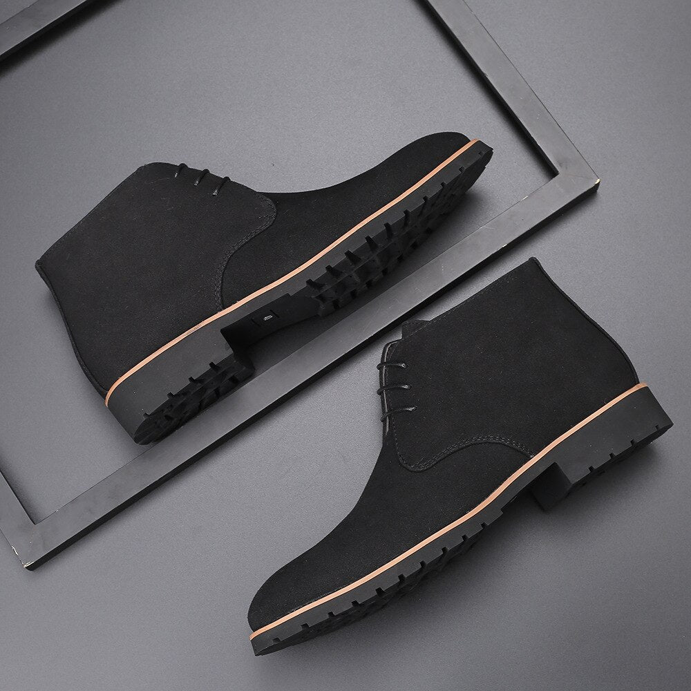 Men's Casual Lace-Up Ankle Boots for Everyday Comfort