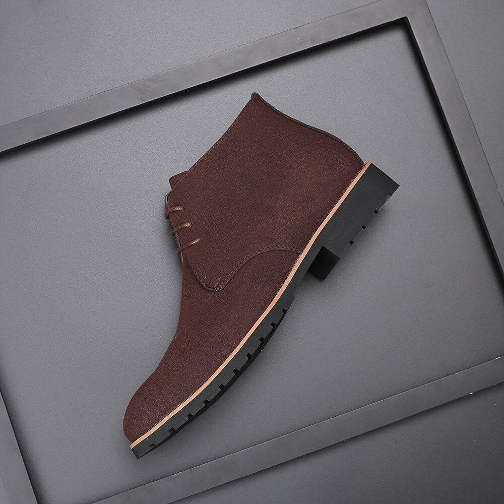 Men's Casual Lace-Up Ankle Boots for Everyday Comfort