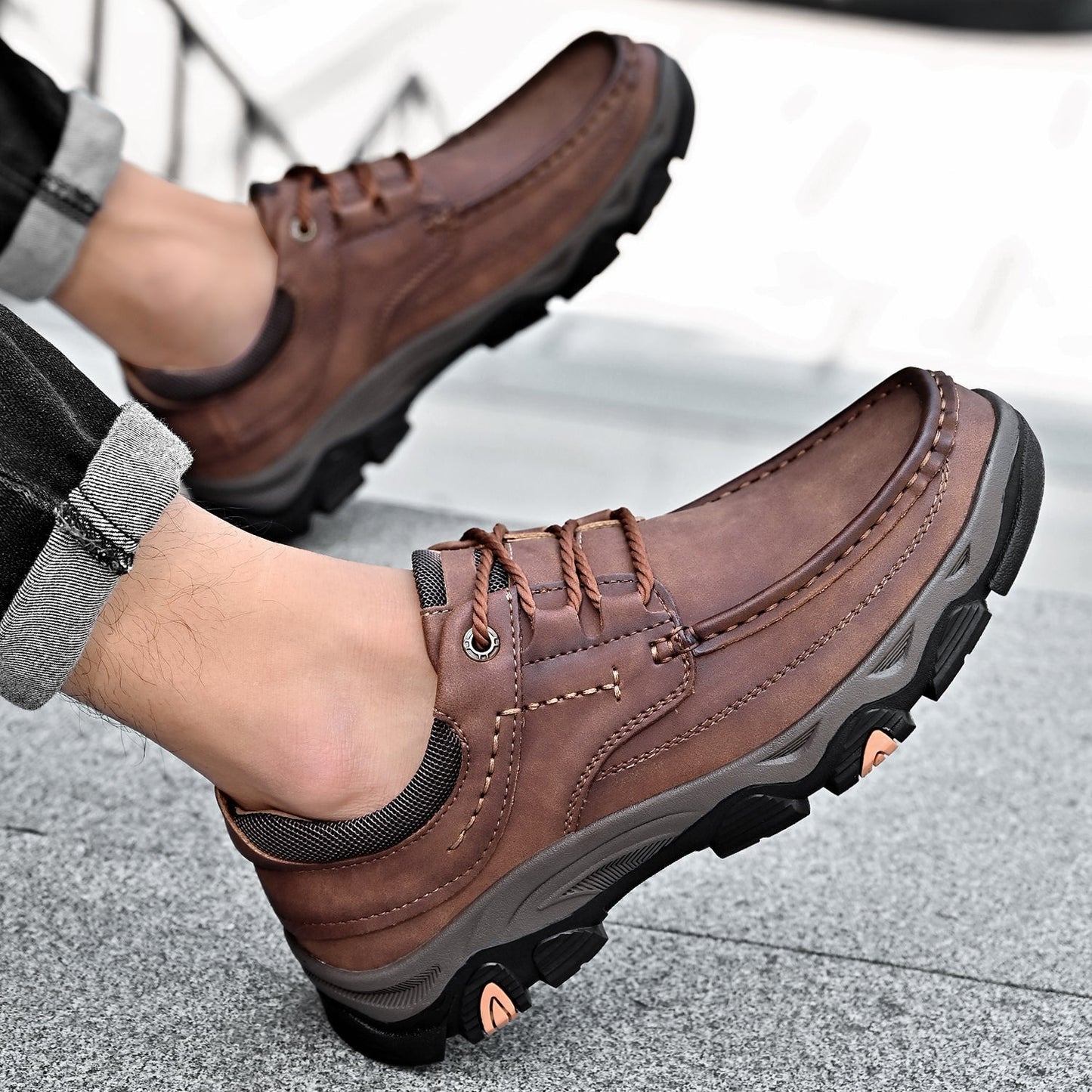 Men's Orthopedic Casual Loafers with Arch Support and Slip Resistance