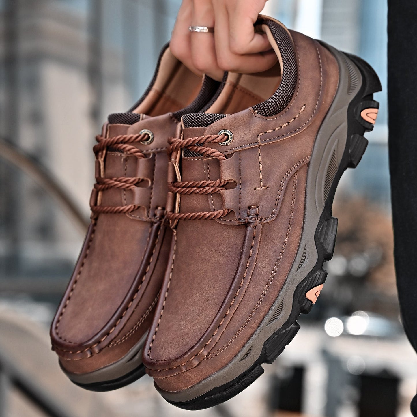 Men's Orthopedic Casual Loafers with Arch Support and Slip Resistance