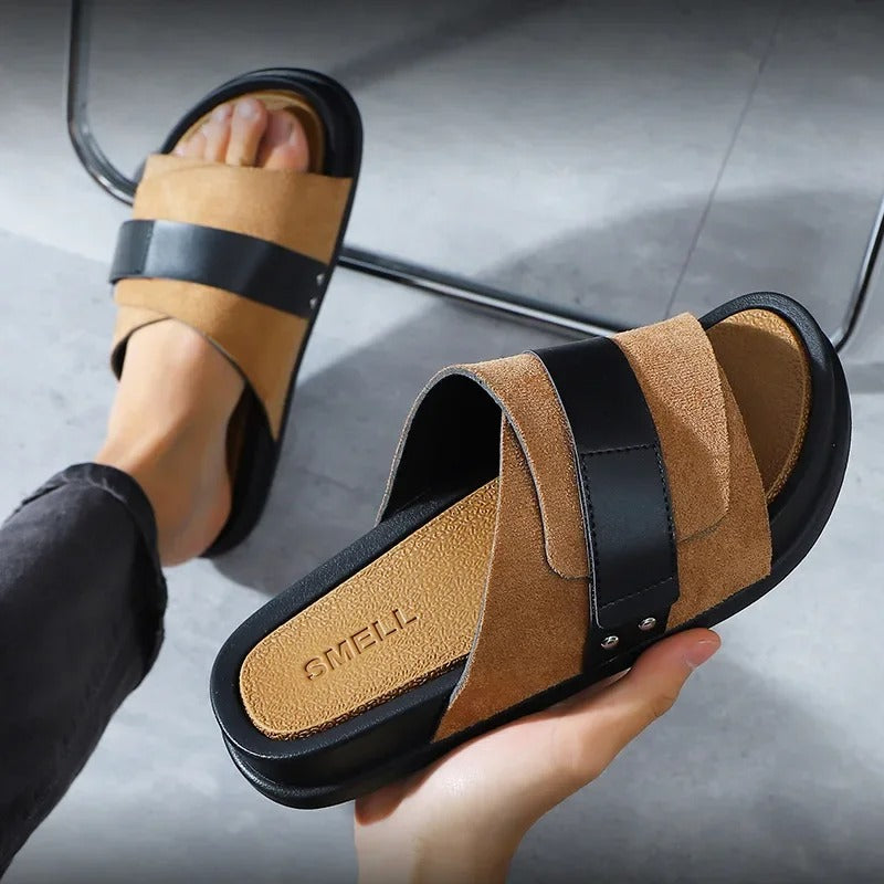 Men's Premium Comfort Slide Sandals with Cushioned Footbed