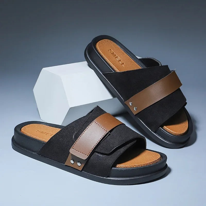 Men's Premium Comfort Slide Sandals with Cushioned Footbed