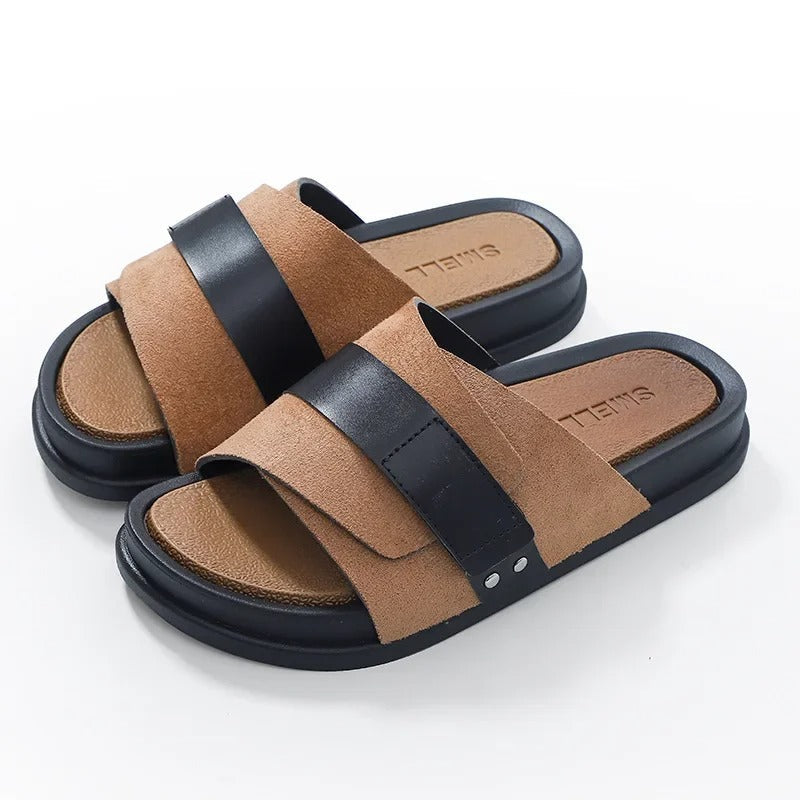 Men's Premium Comfort Slide Sandals with Cushioned Footbed