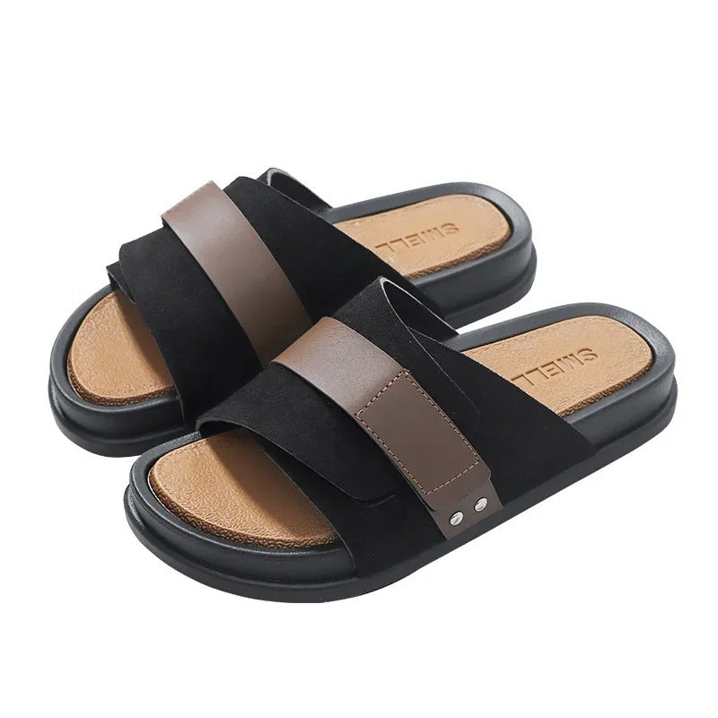 Men's Premium Comfort Slide Sandals with Cushioned Footbed