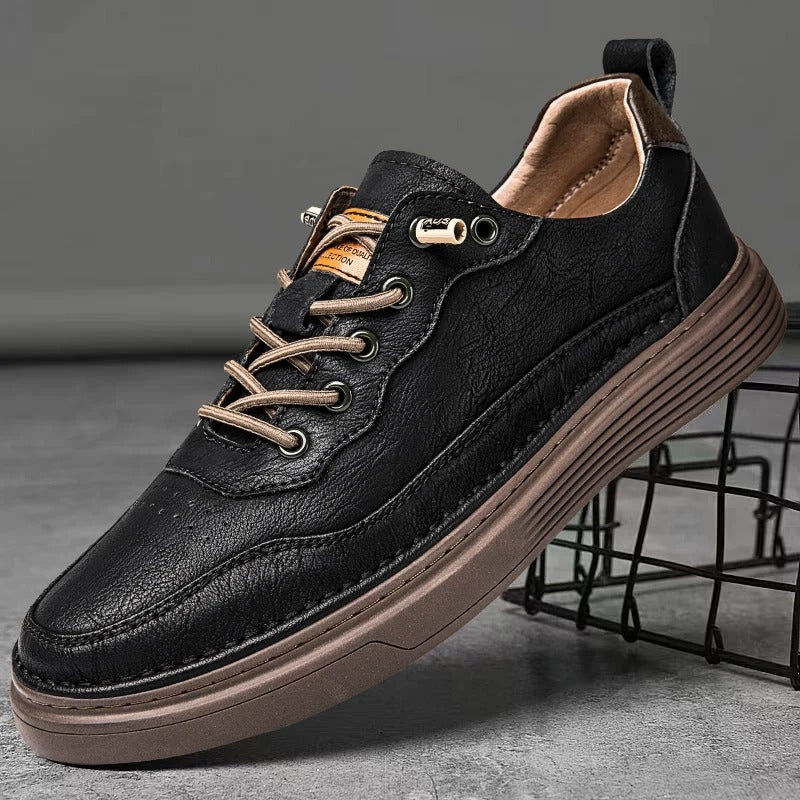 Men's Casual Sneakers with Enhanced Comfort and Traction - Available in Brown, Beige, and Black