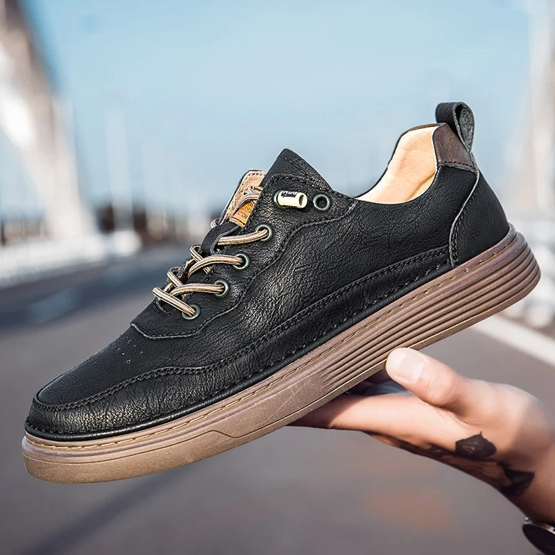 Men's Casual Sneakers with Enhanced Comfort and Traction - Available in Brown, Beige, and Black