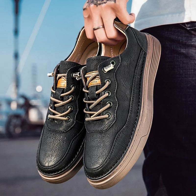 Men's Casual Sneakers with Enhanced Comfort and Traction - Available in Brown, Beige, and Black