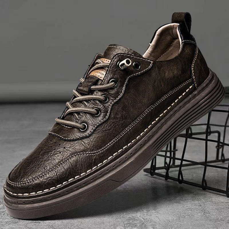 Men's Casual Sneakers with Enhanced Comfort and Traction - Available in Brown, Beige, and Black