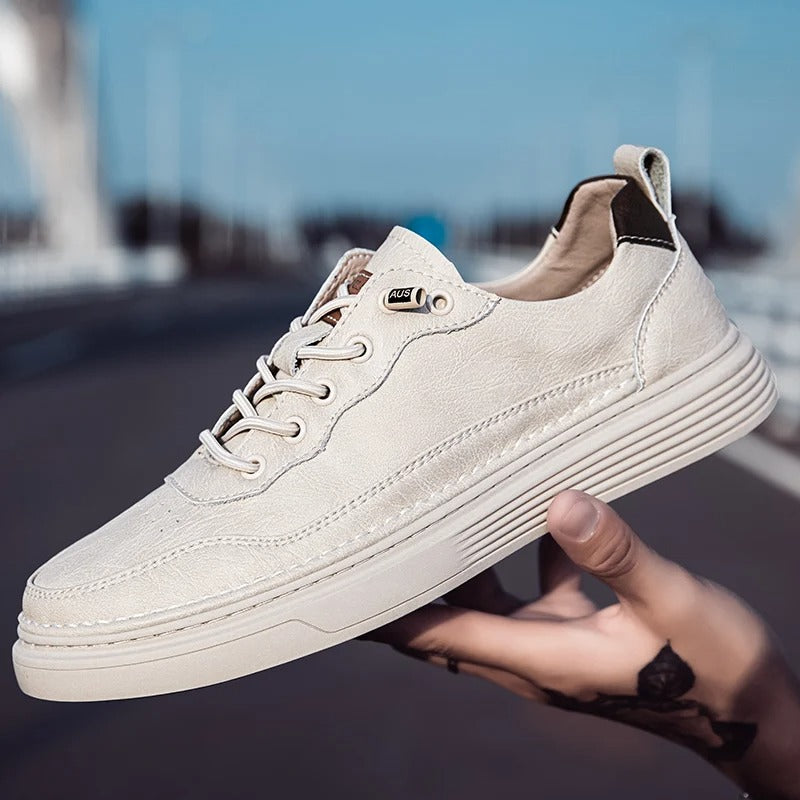 Men's Casual Sneakers with Enhanced Comfort and Traction - Available in Brown, Beige, and Black