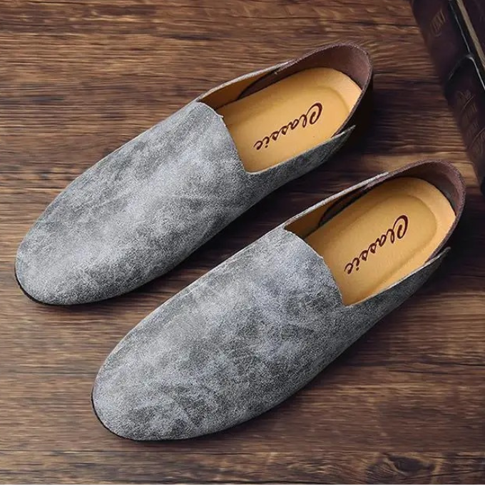 Men's Slip-On Casual Loafers with Soft Microfiber Upper