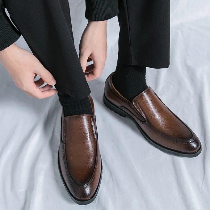 Men's Slip-On Loafers with Cushioned Comfort and Grippy Outsole