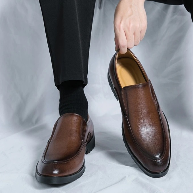Men's Slip-On Loafers with Cushioned Comfort and Grippy Outsole
