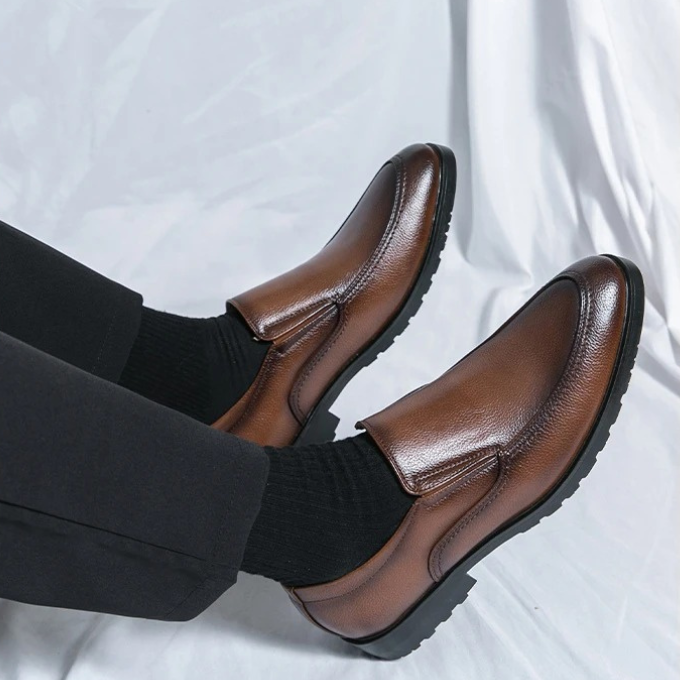 Men's Slip-On Loafers with Cushioned Comfort and Grippy Outsole