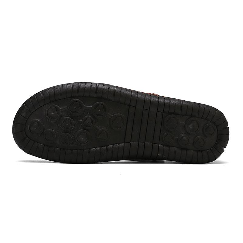 Handmade Men's Breathable Casual Sandals with Rubber Outsole