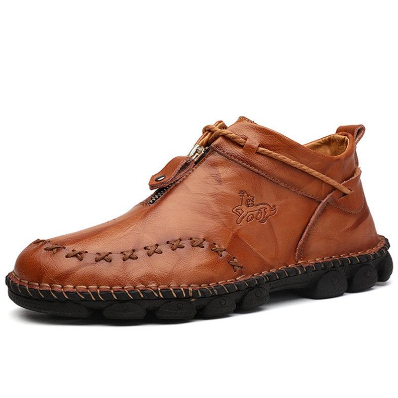 Men's Hand Stitched Casual Ankle Boots