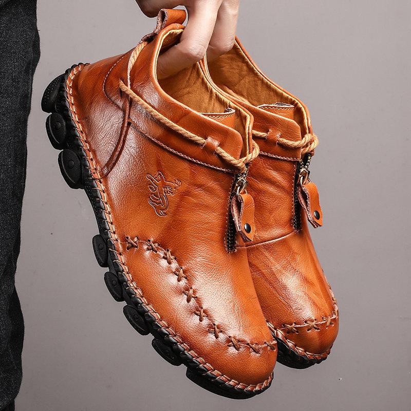 Men's Hand Stitched Casual Ankle Boots