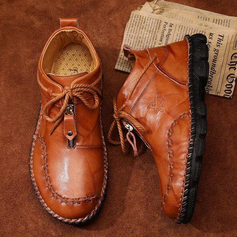 Men's Hand Stitched Casual Ankle Boots