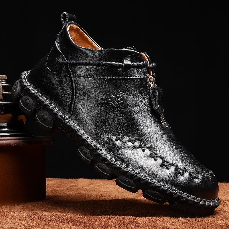 Men's Hand Stitched Casual Ankle Boots