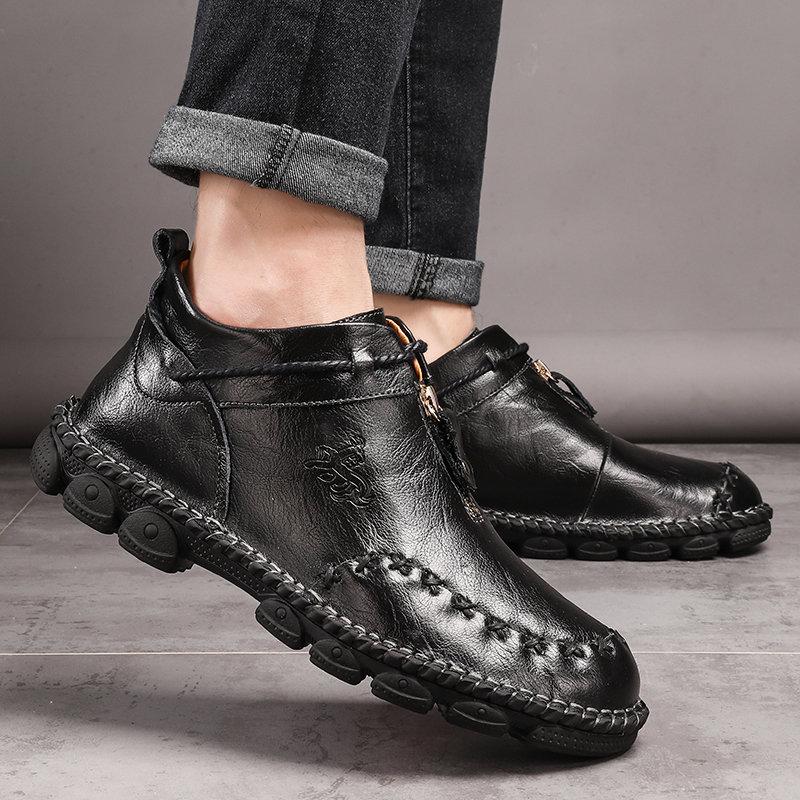 Men's Hand Stitched Casual Ankle Boots