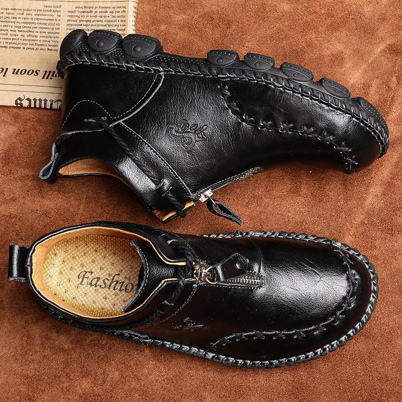 Men's Hand Stitched Casual Ankle Boots