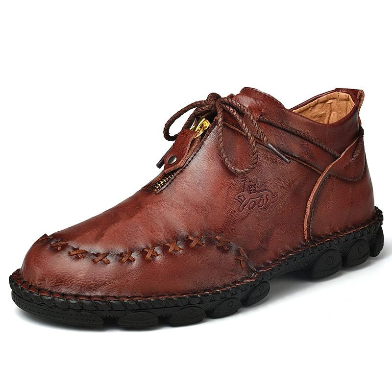 Men's Hand Stitched Casual Ankle Boots