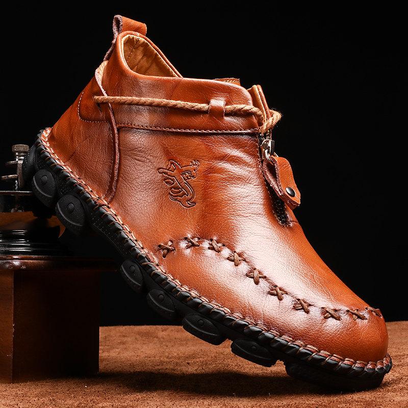 Men's Hand Stitched Casual Ankle Boots