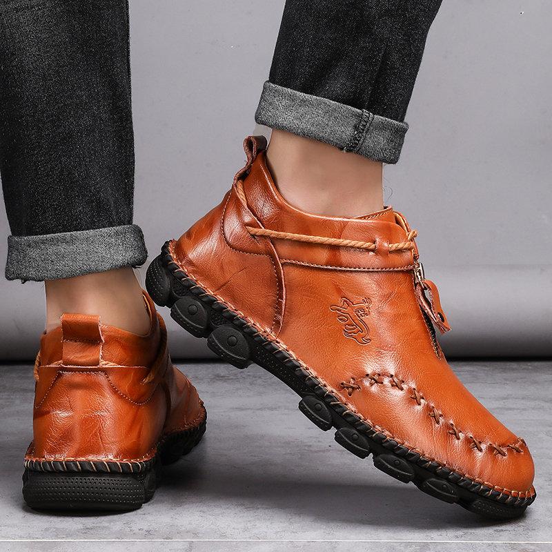 Men's Hand Stitched Casual Ankle Boots