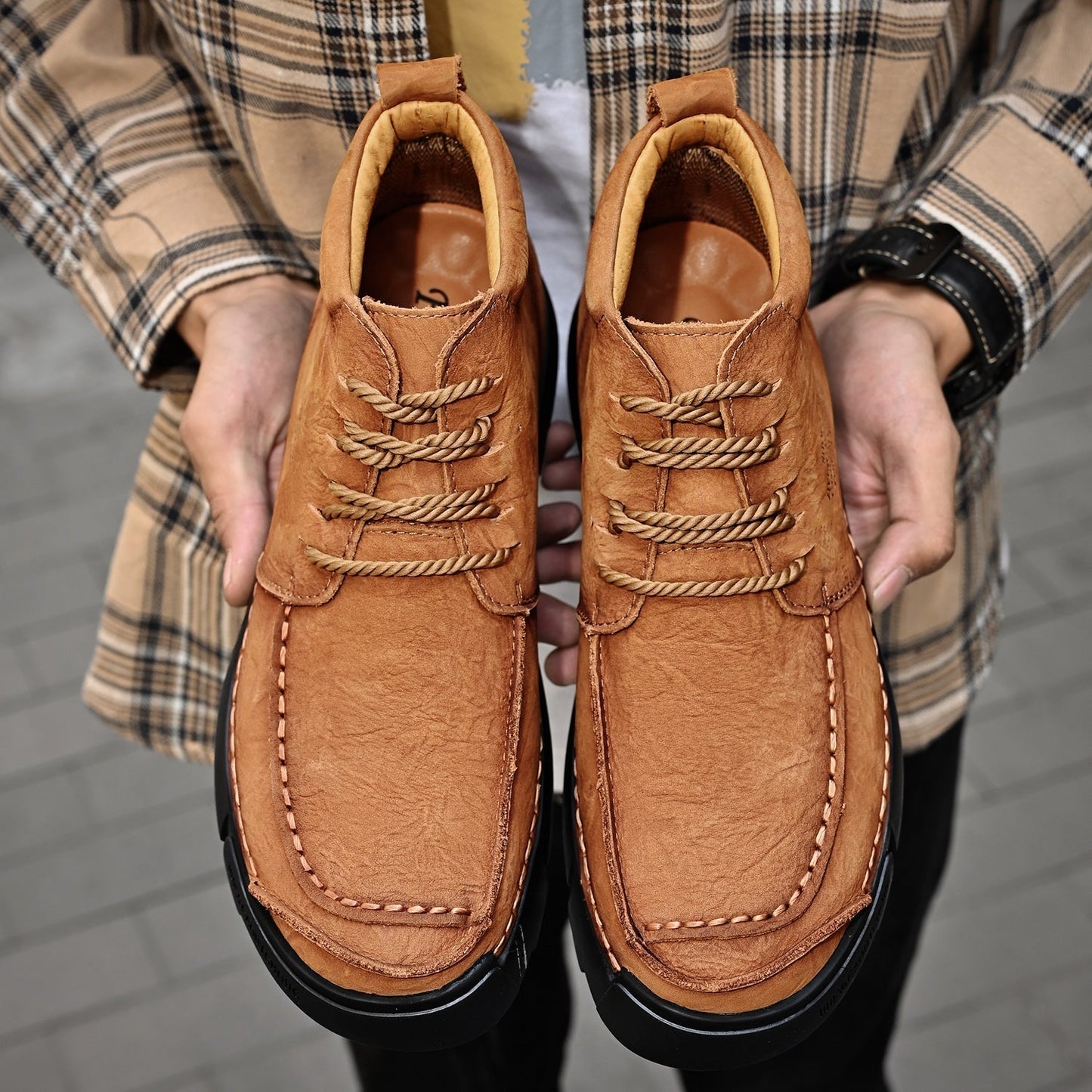 Men's Orthopedic High-Top Winter Boots for Comfort and Support