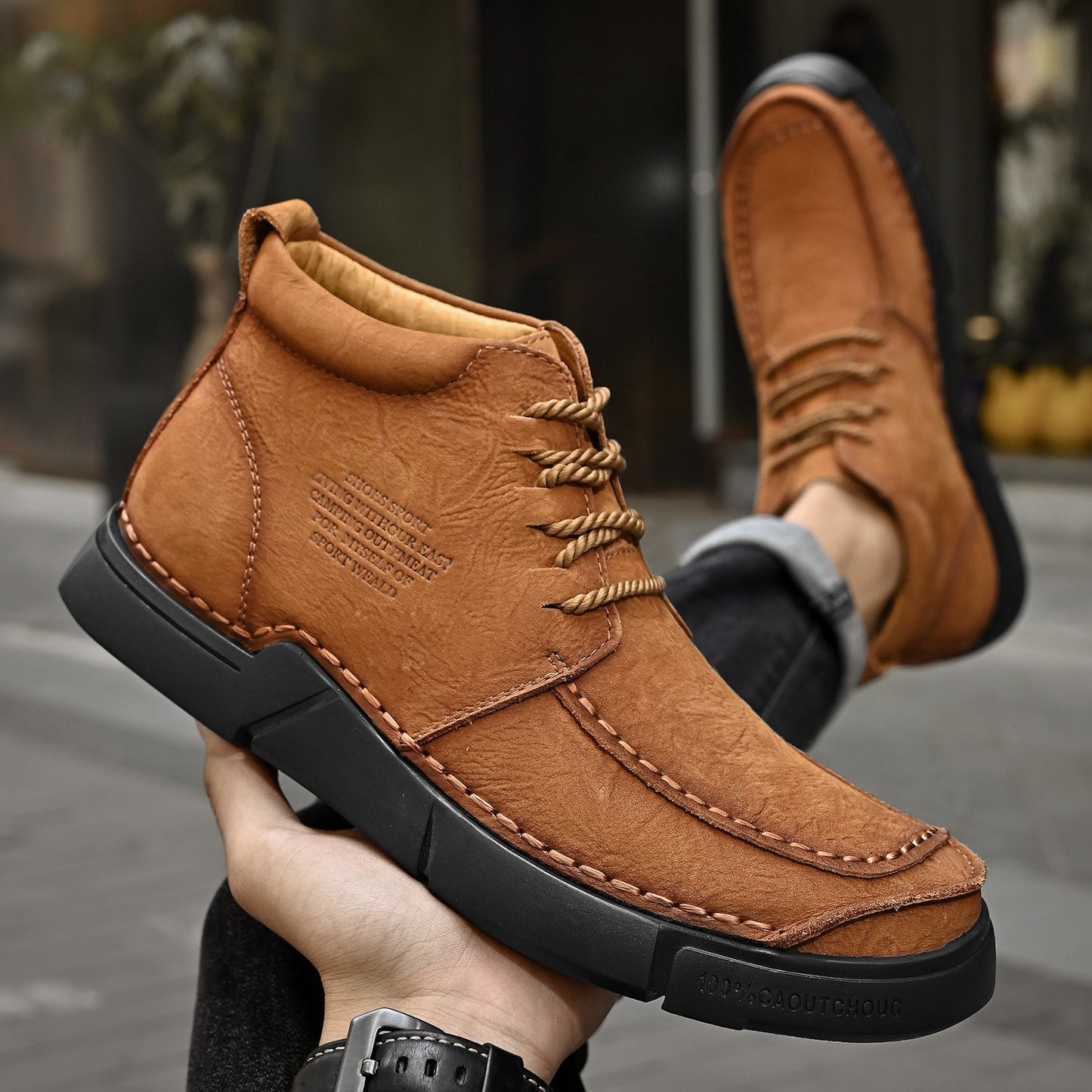 Men's Orthopedic High-Top Winter Boots for Comfort and Support