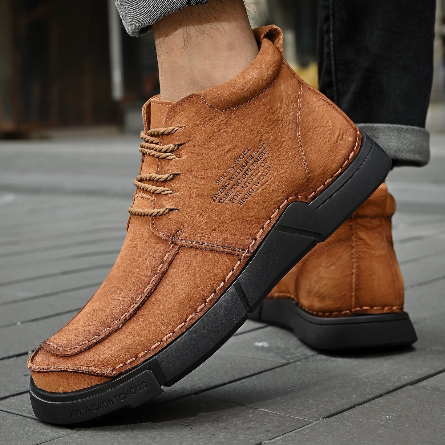 Men's Orthopedic High-Top Winter Boots for Comfort and Support