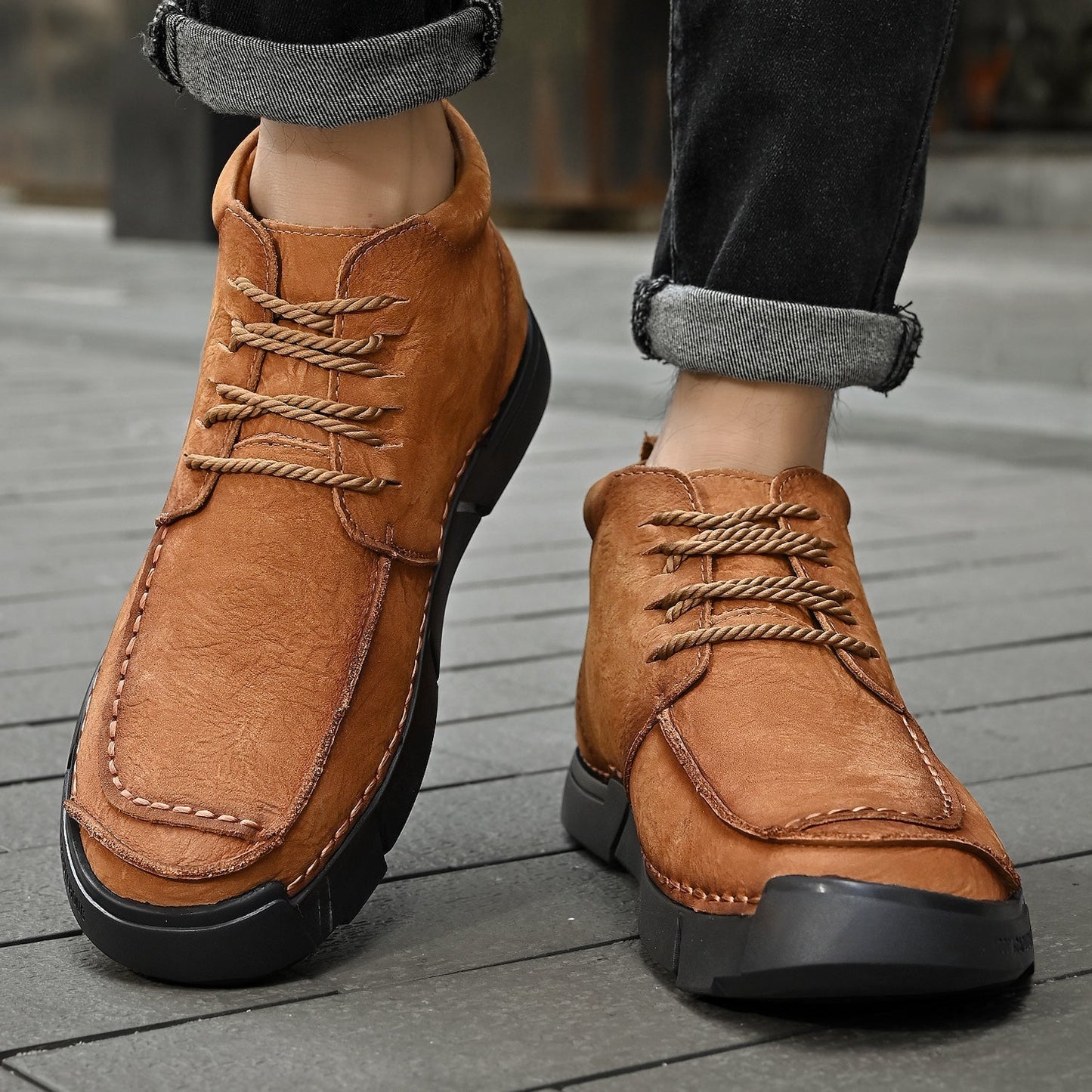 Men's Orthopedic High-Top Winter Boots for Comfort and Support