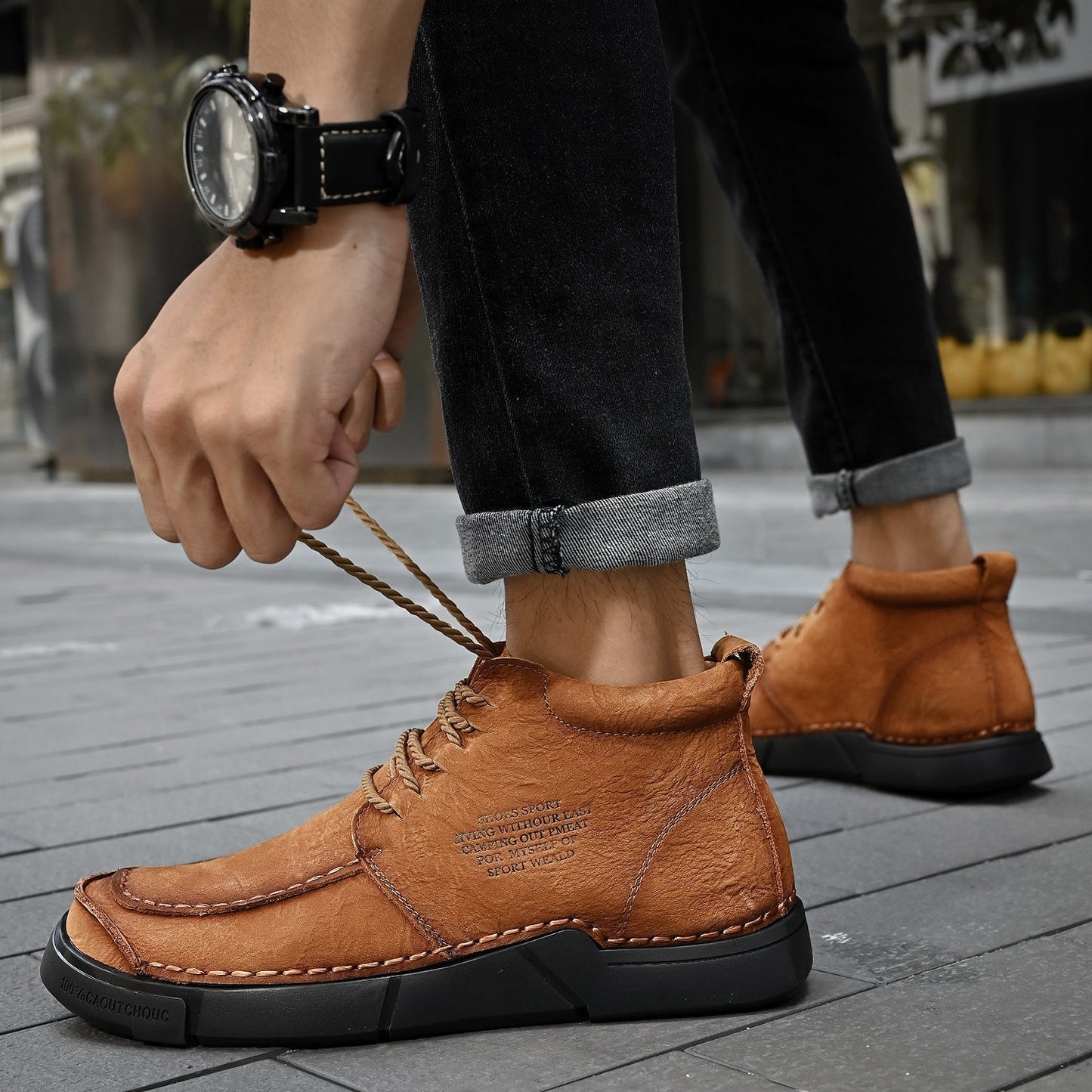 Men's Orthopedic High-Top Winter Boots for Comfort and Support