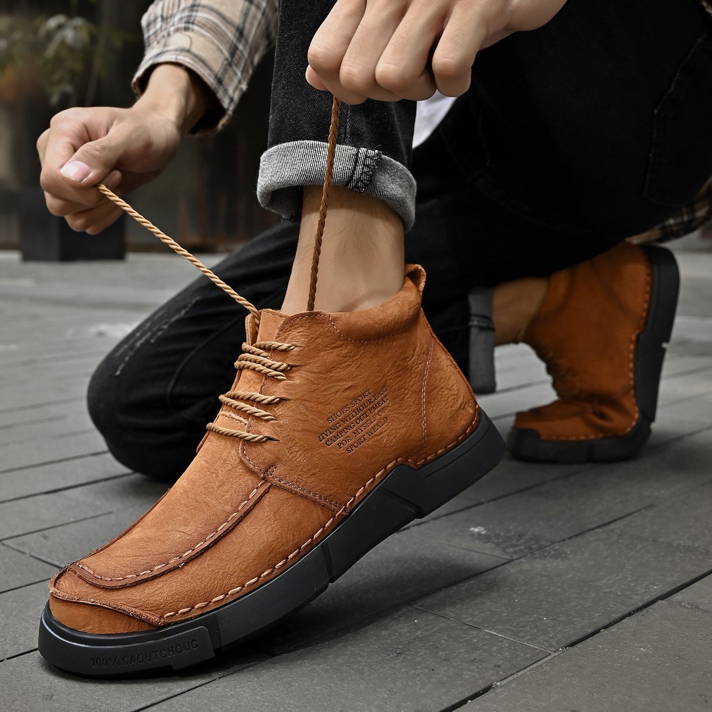Men's Orthopedic High-Top Winter Boots for Comfort and Support