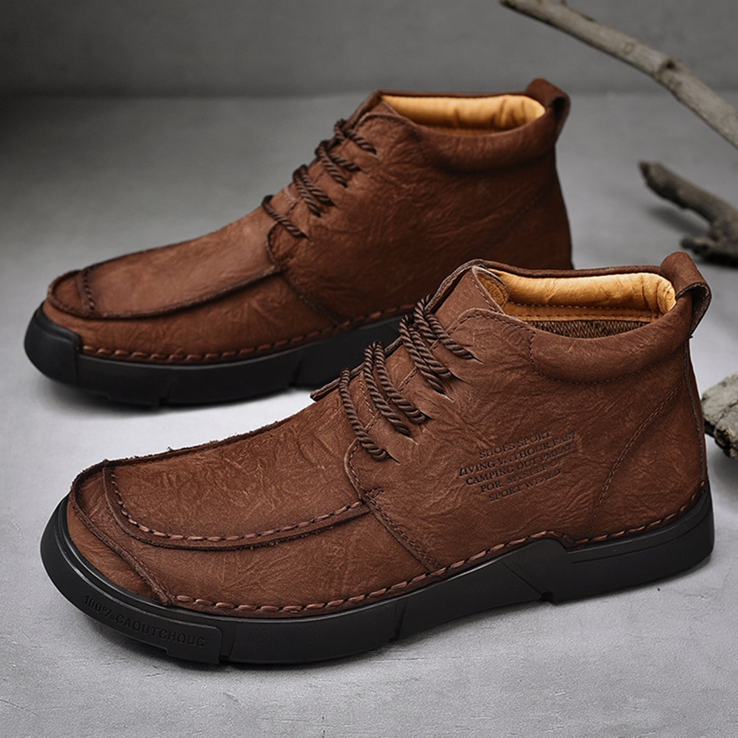 Men's Orthopedic High-Top Winter Boots for Comfort and Support