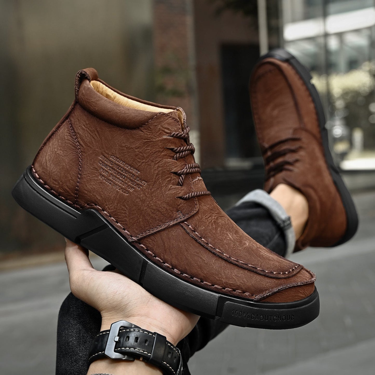 Men's Orthopedic High-Top Winter Boots for Comfort and Support