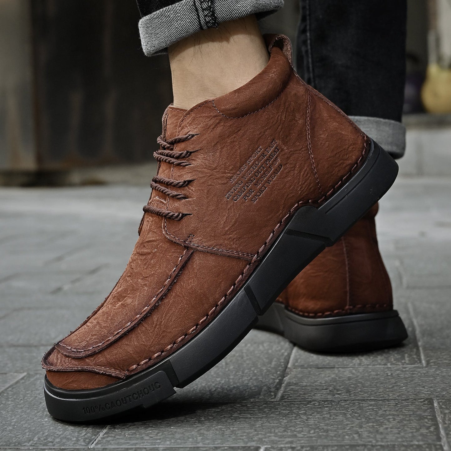 Men's Orthopedic High-Top Winter Boots for Comfort and Support