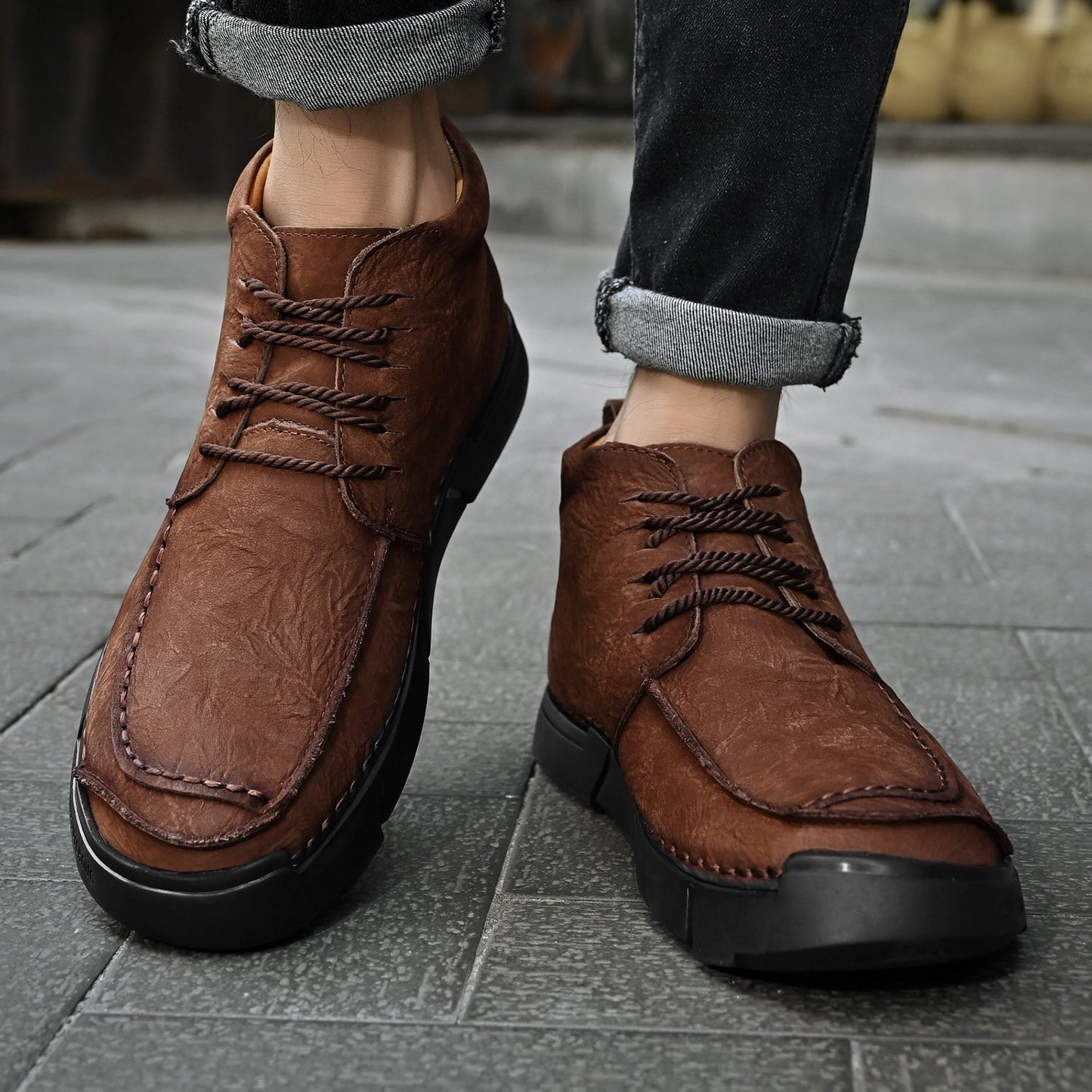 Men's Orthopedic High-Top Winter Boots for Comfort and Support