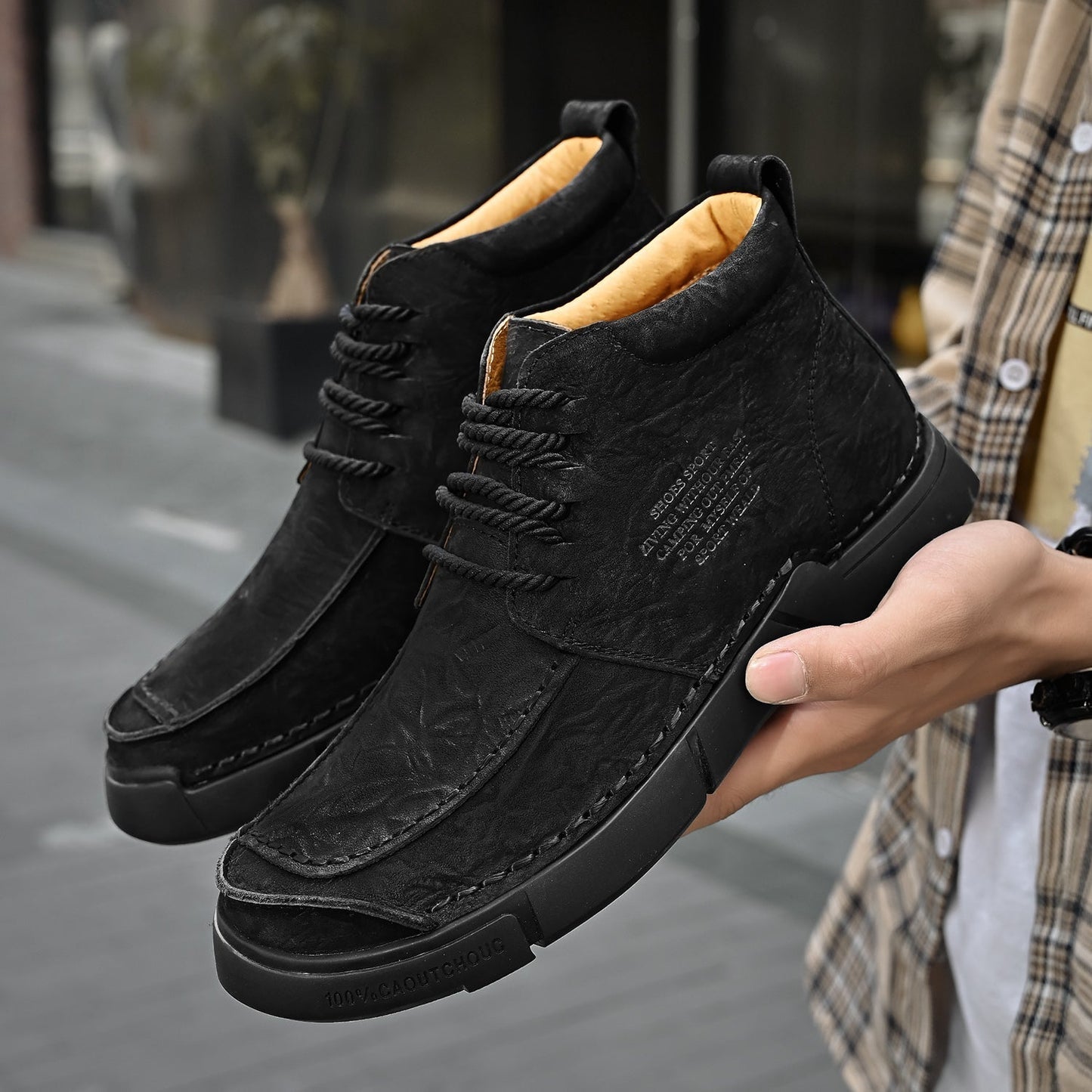 Men's Orthopedic High-Top Winter Boots for Comfort and Support