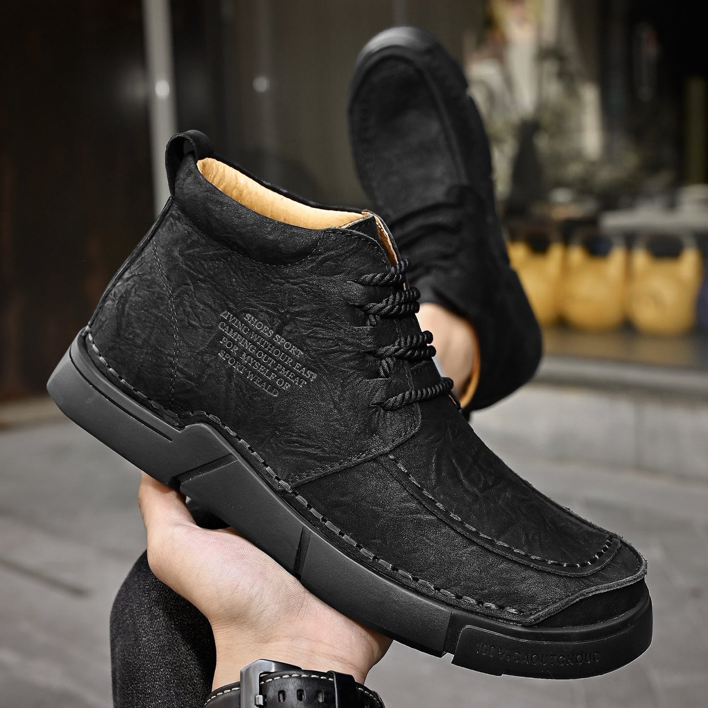 Men's Orthopedic High-Top Winter Boots for Comfort and Support