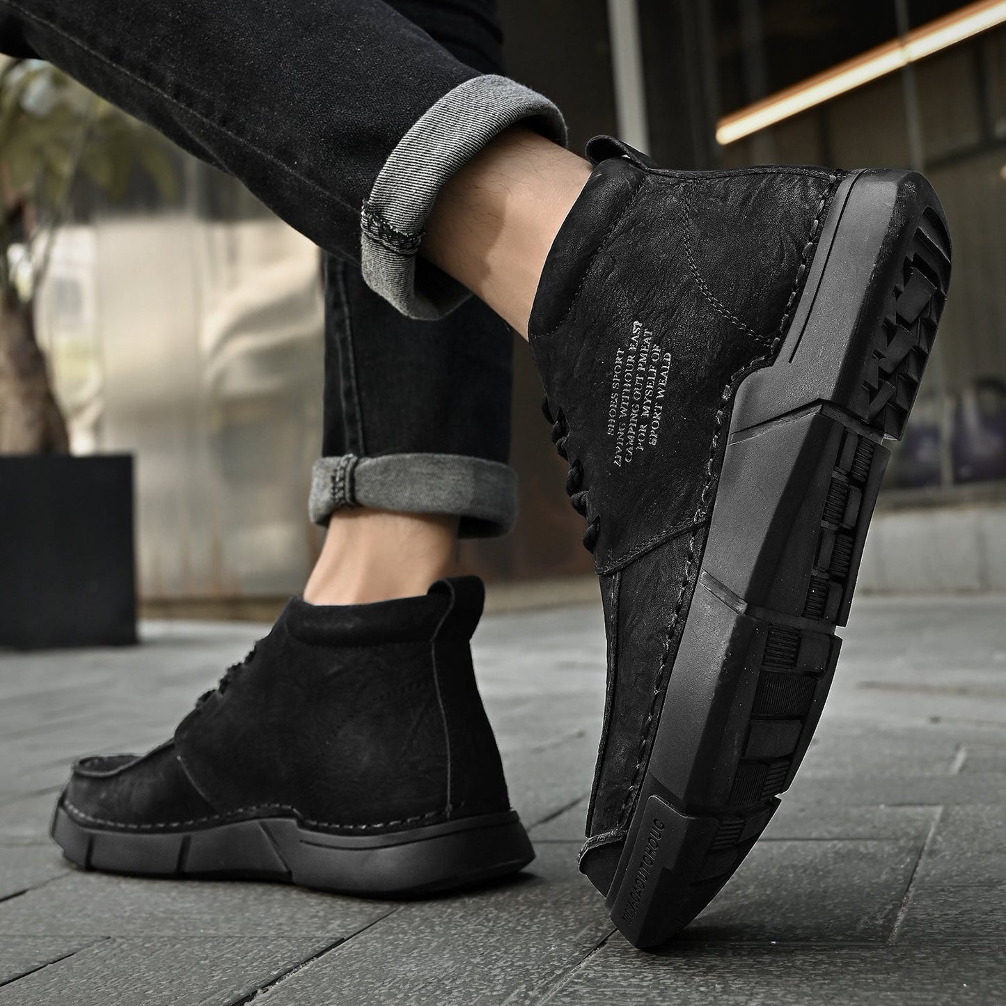 Men's Orthopedic High-Top Winter Boots for Comfort and Support
