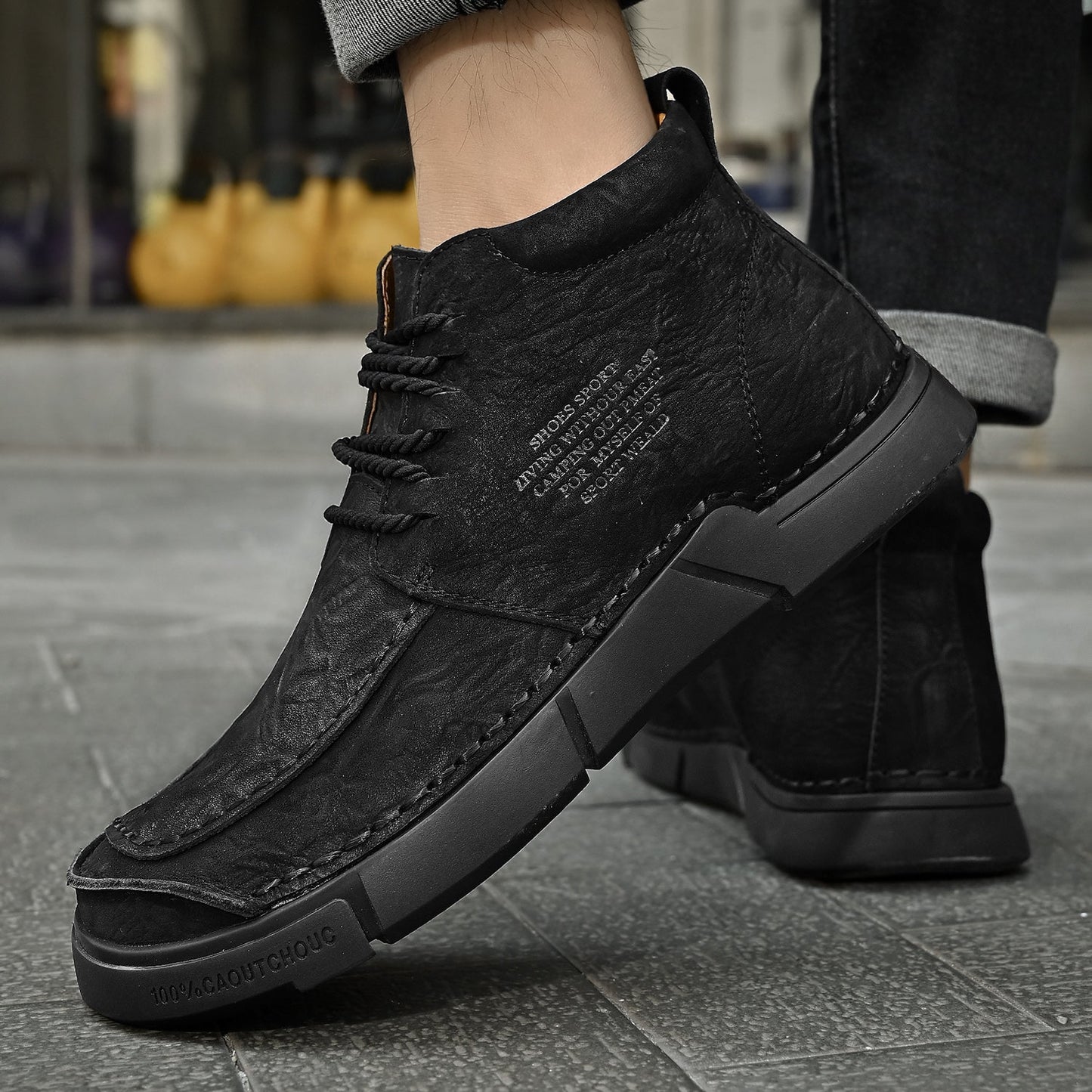 Men's Orthopedic High-Top Winter Boots for Comfort and Support