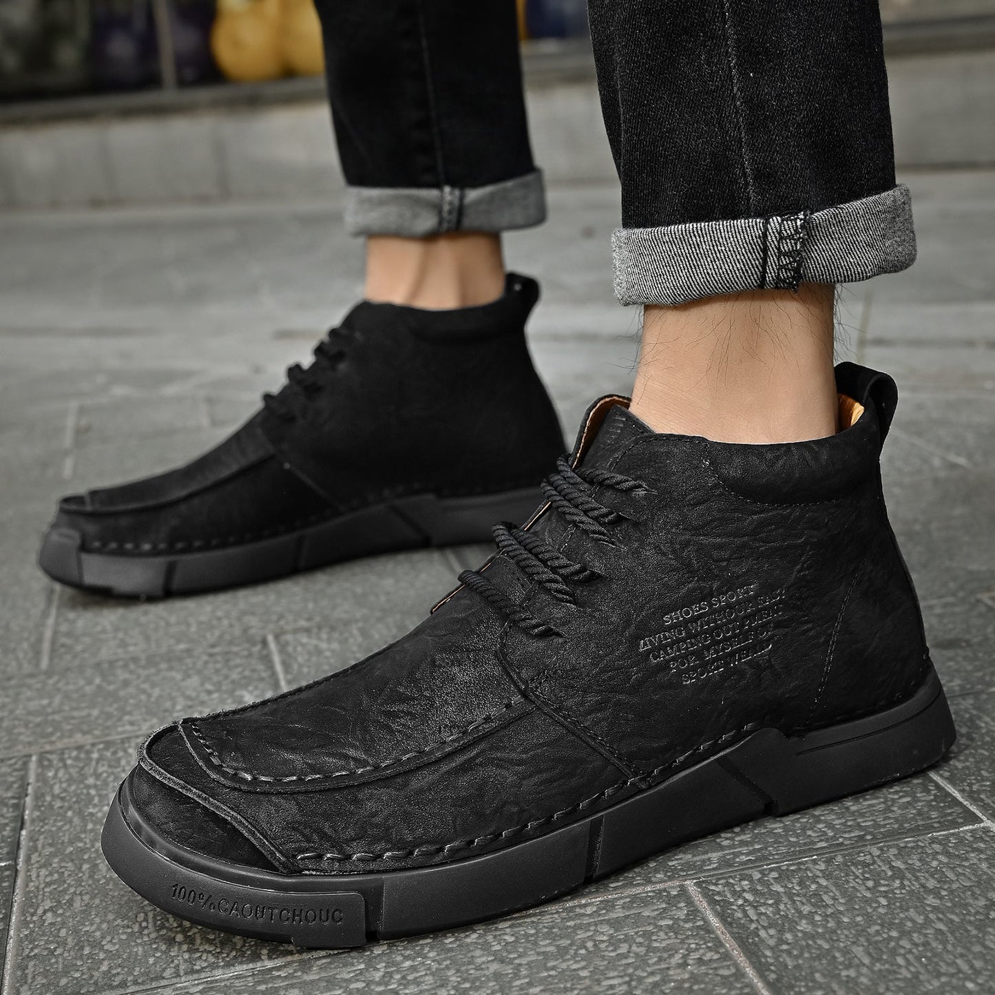 Men's Orthopedic High-Top Winter Boots for Comfort and Support